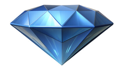 Stunning 3d render of a blue diamond jewel on a white background ideal for luxury themes PNG File Cut Out Social Media Advertisement HD photo Banner Label poster Download.

