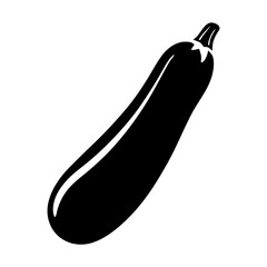 zucchini vector silhouette icon - perfect for food, farming, or nutrition concepts.