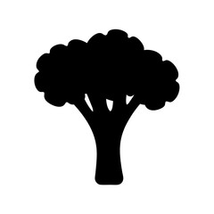 broccoli vector silhouette icon - perfect for food, farming, or nutrition concepts.