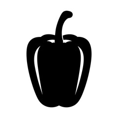 bell pepper vector silhouette icon - perfect for food, farming, or nutrition concepts.