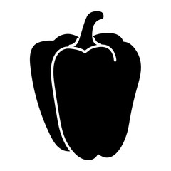 chili pepper vector silhouette icon - perfect for food, farming, or nutrition concepts.