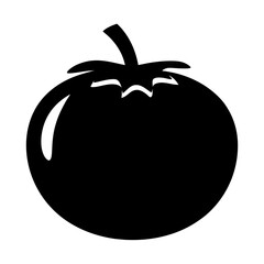 cherry tomato vector silhouette icon - perfect for food, farming, or nutrition concepts.