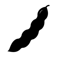 edamame vector silhouette icon - perfect for food, farming, or nutrition concepts.