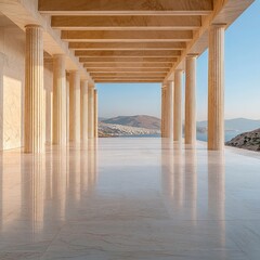 Minimalist Room with Sea View