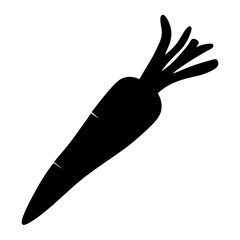 horseradish root vector silhouette icon - perfect for food, farming, or nutrition concepts.