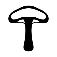 portobello mushroom vector silhouette icon - perfect for food, farming, or nutrition concepts.