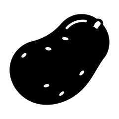 potato vector silhouette icon - perfect for food, farming, or nutrition concepts.