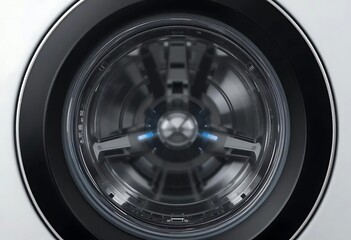 Washing Machine Front View Showing Interior Drum Detail