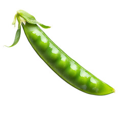 Fresh green pea pod with vibrant color and smooth texture, perfect for healthy dishes and garnishes