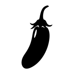 roma tomato vector silhouette icon - perfect for food, farming, or nutrition concepts.