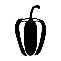 yellow bell pepper vector silhouette icon - perfect for food, farming, or nutrition concepts.