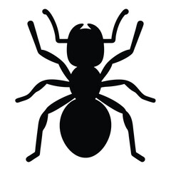 ant vector silhouette icon - , ideal for wildlife, safari, and animal-themed illustrations.