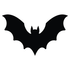 bat vector silhouette icon - , ideal for wildlife, safari, and animal-themed illustrations.
