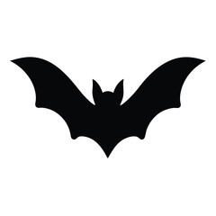 bat vector silhouette icon - , ideal for wildlife, safari, and animal-themed illustrations.