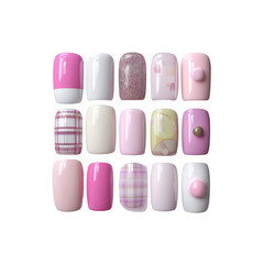 Obraz premium Pretty Pink and White Nail Art Designs 16 Chic Manicure Ideas