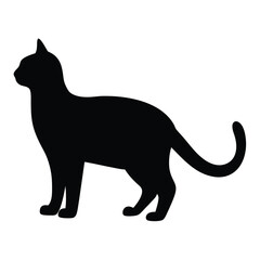 cat vector silhouette icon - , ideal for wildlife, safari, and animal-themed illustrations.