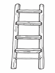 ladder line art minimalist design simple monochrome style.eps