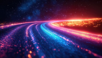 Night City Highway Lightspeed.