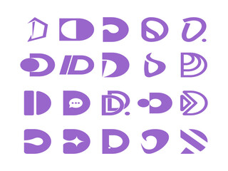 Letter D Initial Logo Element