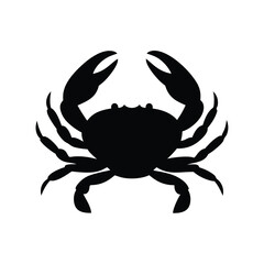 crab vector silhouette icon - , ideal for wildlife, safari, and animal-themed illustrations.