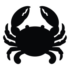 crab vector silhouette icon - , ideal for wildlife, safari, and animal-themed illustrations.