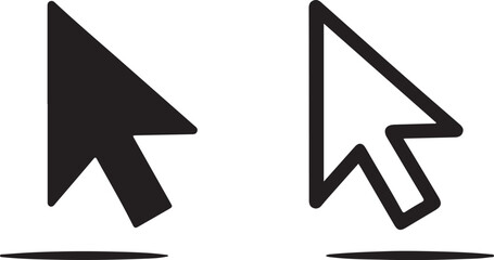 Computer mouse click pointer cursor arrow flat icon for apps and websites