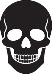 Death skull or human skull flat icon for games and websites