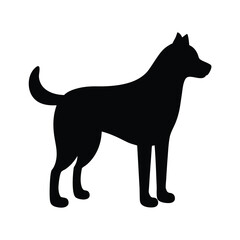 dog vector silhouette icon - , ideal for wildlife, safari, and animal-themed illustrations.