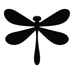 dragonfly vector silhouette icon - , ideal for wildlife, safari, and animal-themed illustrations.