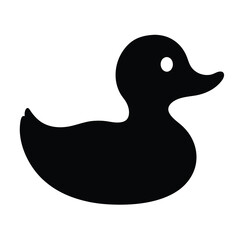 duckling vector silhouette icon - , ideal for wildlife, safari, and animal-themed illustrations.