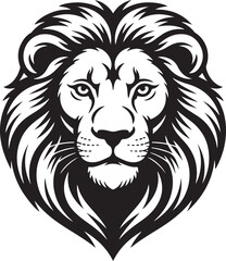 lion head vector illustration isolated on white background