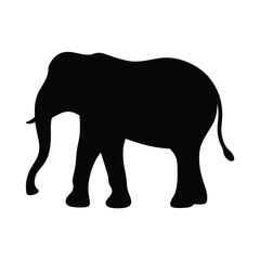 elephant vector silhouette icon - , ideal for wildlife, safari, and animal-themed illustrations.