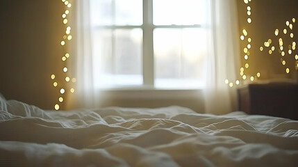 Peaceful bedroom sunlight soft linens white bed interior design