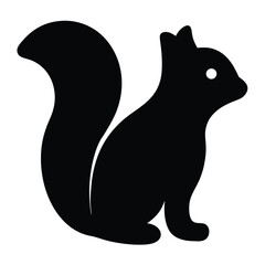 fox vector silhouette icon - , ideal for wildlife, safari, and animal-themed illustrations.