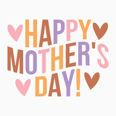 Happy Mothers Day Retro SVG T shirt Design Sublimation