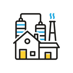 Multi color icon for industry