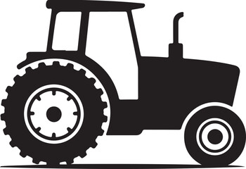 Tractor vector icon. Pictogram tractor, side view