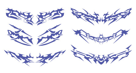  Graphic Element Bundle with Clean Lines - Ideal for use in digital artworks, printables, and tattoos.