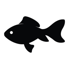 goldfish vector silhouette icon - , ideal for wildlife, safari, and animal-themed illustrations.