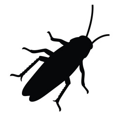 grasshopper vector silhouette icon - , ideal for wildlife, safari, and animal-themed illustrations.