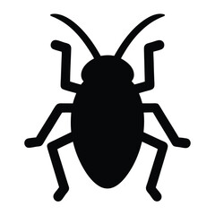 grasshopper vector silhouette icon - , ideal for wildlife, safari, and animal-themed illustrations.