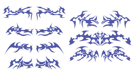 Modern Tattoo Assortment with Dynamic Composition - Great for creative tattoo designs, graphic projects, or branding.