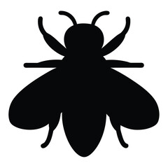 honeybee vector silhouette icon - , ideal for wildlife, safari, and animal-themed illustrations.
