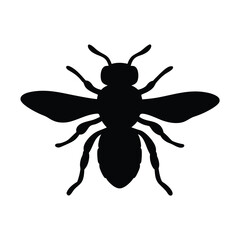 honeybee vector silhouette icon - , ideal for wildlife, safari, and animal-themed illustrations.