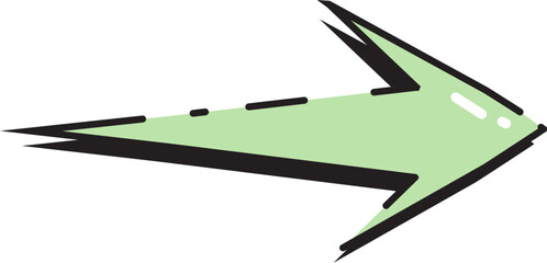 Arrow Hand drawn element vector design, Color Arrows pointing, Cartoon arrows on transparent background vector illustration