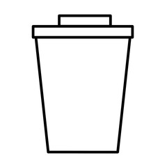 Minimalist outline illustration of a drinking cup with a simple, clean design. Ideal for use in beverage branding, packaging, menus, and modern food or drink-related design projects.