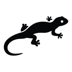 lizard vector silhouette icon - , ideal for wildlife, safari, and animal-themed illustrations.