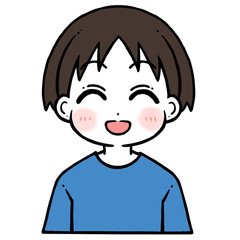 笑顔の男の子のイラスト
