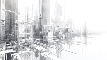 Abstract architectural cityscape