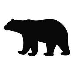 polar bear vector silhouette icon - , ideal for wildlife, safari, and animal-themed illustrations.